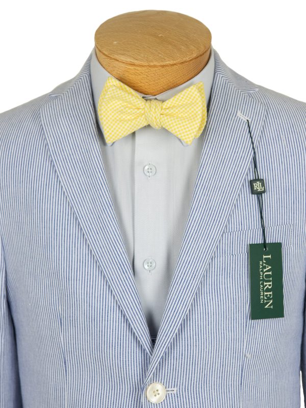 Lauren Ralph Lauren 28696 100% Cotton Boy s Suit Separates Jacket - Seersucker - Blue White Supply