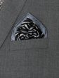 Heritage House 37781 Pocket Square - Swirl - Black Grey Supply