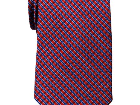 Heritage House 35729 - Boy s Tie - Neat - Scarlet Navy Online now