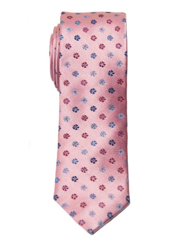 Heritage House 26443 100% Silk Boy s Tie - Floral- Pink Online Hot Sale