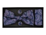 Heritage House 38099 Young Men s Bow Tie Set - Paisley - Purple Navy Online