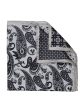 Heritage House 37795 Pocket Square - Neat - Black Silver Hot on Sale