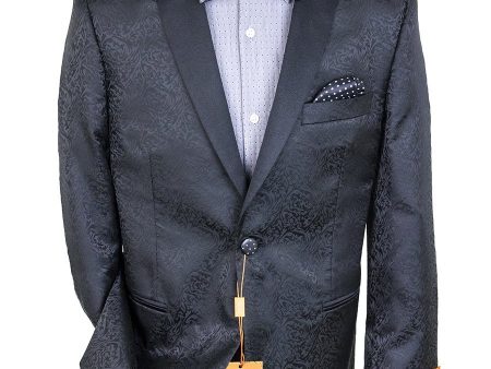 Tallia 25193 Boy s Sport Coat - Paisley - Black Supply