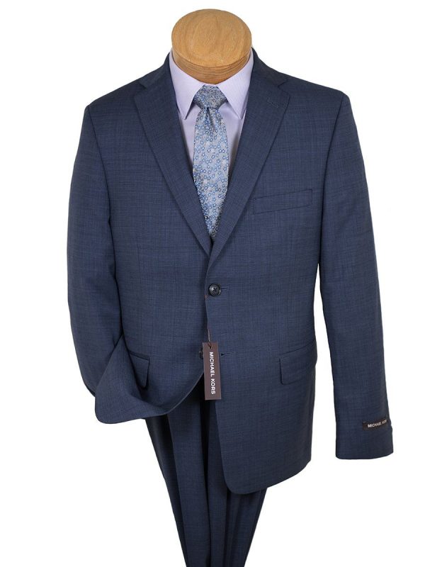 Michael Kors 26268 100% Worsted Wool Boy s Suit - Weave - Blue Online Sale