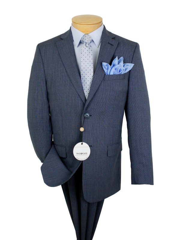 PinoPorte 35898 Boy s Suit - Mini Houndstooth - Blue Online Sale