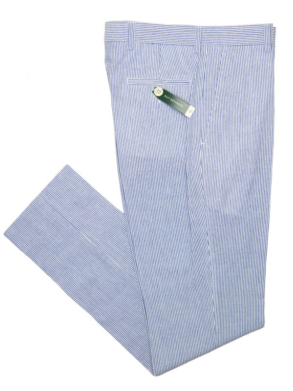 Lauren Ralph Lauren 28696P Boy s Suit Separate Pant - Seersucker Stripe -Blue White Supply