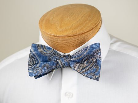 ScottyZ 31186 Young Men s Bow Tie - Paisley - Blue Charcoal Online