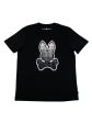 Psycho Bunny 36144 Young Men s Short Sleeve Graphic Tee - Strype - Black For Cheap