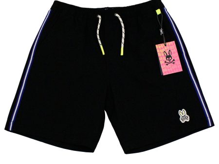 Psycho Bunny 33933 Boy s Swim Trunks - Black For Sale