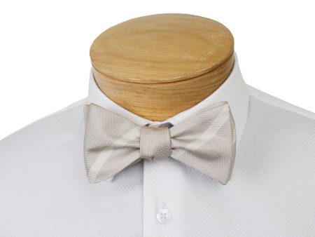 ScottyZ 33021 Young Men s Bow Tie - Stripe - White Sand Online