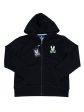 Psycho Bunny 33917 Boys Full Zippered Hoodie -  Black Hot on Sale