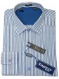 Ragazzo 28637 Boy s Dress Shirt - Slim Fit- Stripe - Medium Blue Cheap