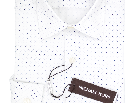 Michael Kors 38357 Boy s Dress Shirt - Dot - White Cheap