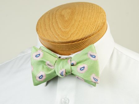 ScottyZ 29225 Young Men s Bow Tie - Paisley - Green Pink For Sale