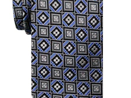 Heritage House 24500 100% Silk Boy s Tie - Geometric Squares - Blue For Sale