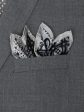 Heritage House 37795 Pocket Square - Neat - Black Silver Hot on Sale