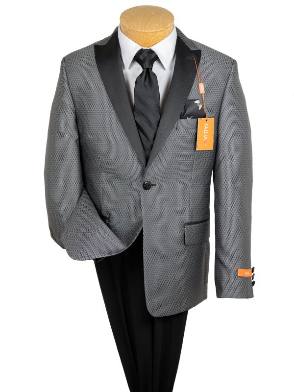 Tallia 29836 Boy s Sport Coat - Neat - Silver Black Online Hot Sale