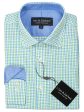 Leo & Zachary 30577 Boy s Sport Shirt- Plaid - Blue Green Hot on Sale