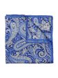 Heritage House 37784 Pocket Square - Paisley - Navy Blue Grey Cheap