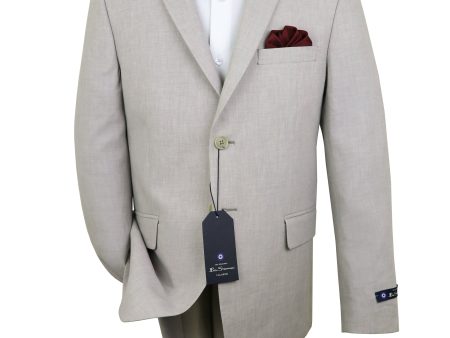 Ben Sherman 37615 Boy s Suit Separate Jacket - Linen - Beige Online