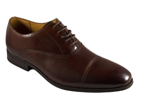 Florsheim 25608 Full-Grain Leather Young Men s Shoe - Cap Toe Oxford Cognac Fashion