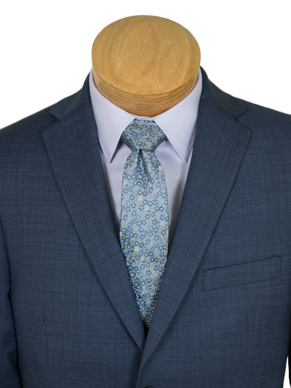 Michael Kors 26268 100% Worsted Wool Boy s Suit - Weave - Blue Online Sale