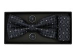 Heritage House 38094 Young Men s Bow Tie Set - Medallion - Black Grey Hot on Sale