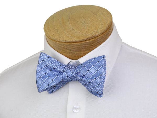 ScottyZ 37590 Young Men s Bow Tie - Grid - Powder White Online