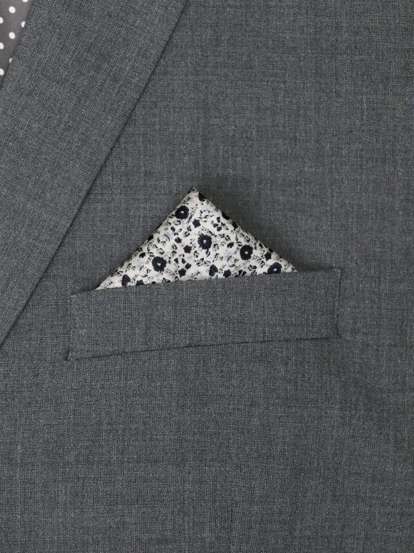 Heritage House 37795 Pocket Square - Neat - Black Silver Hot on Sale