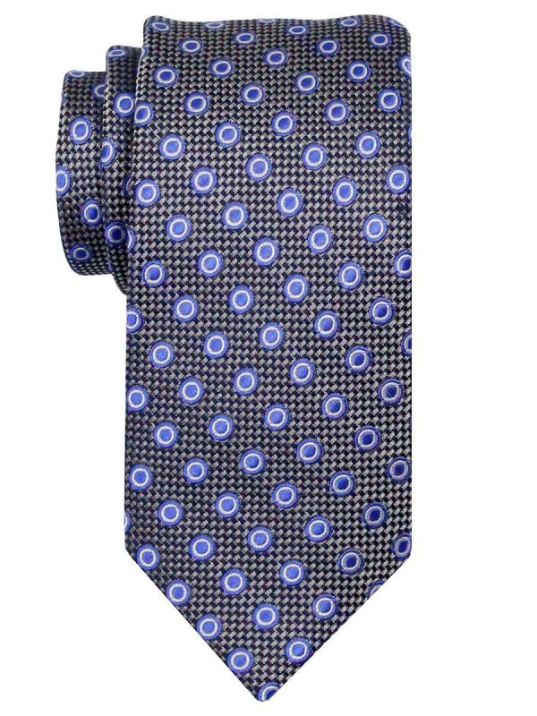 Heritage House 24480 100% Silk Boy s Tie - Neat - Gray Supply