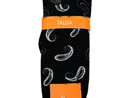 Tallia Mens Socks - 34173 - Paisley - Black Grey Fashion