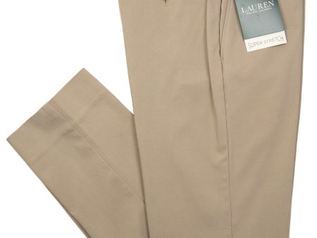 Lauren Ralph Lauren 31859 Boy s Super Stretch Pants - Solid Gab - Tan Hot on Sale