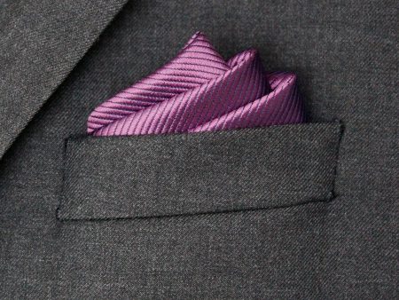 Heritage House Pocket Square 35544PS - Tonal Stripe - Rose Sale