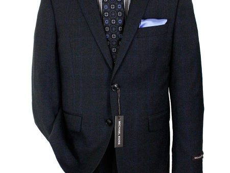 Michael Kors 22871 100% Wool Boy s Suit - Plaid - Charcoal Online Sale