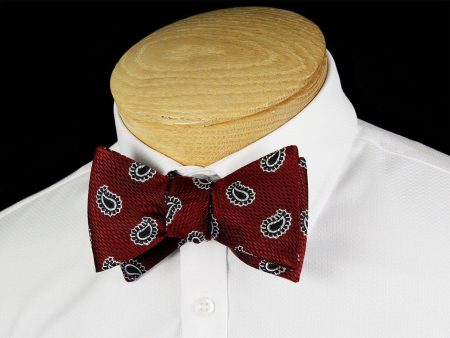 Boy s Bow Tie 24460 Burgundy Black Cheap