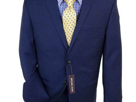 Michael Kors 25258 100% Wool Boy s Suit -Sharkskin - Blue For Sale