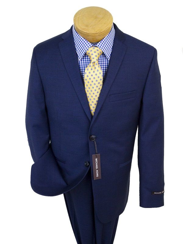 Michael Kors 25258 100% Wool Boy s Suit -Sharkskin - Blue For Sale