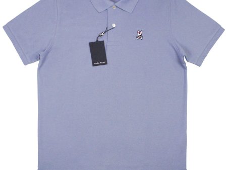 Psycho Bunny 36988 Young Men s Short Sleeve Polo - Classic Pique - Purple Fashion