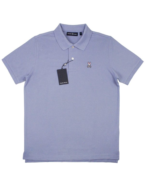 Psycho Bunny 36988 Young Men s Short Sleeve Polo - Classic Pique - Purple Fashion