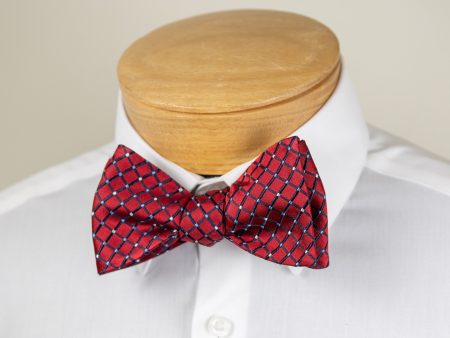 ScottyZ 31198 Young Men s Bow Tie - Check - Red Navy Online now