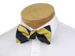 ScottyZ 37591 Young Men s Bow Tie - Stripe - Mustard Navy Discount