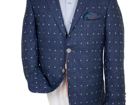 Tallia Boy s Sport Coat 26406 Navy Blue White Discount