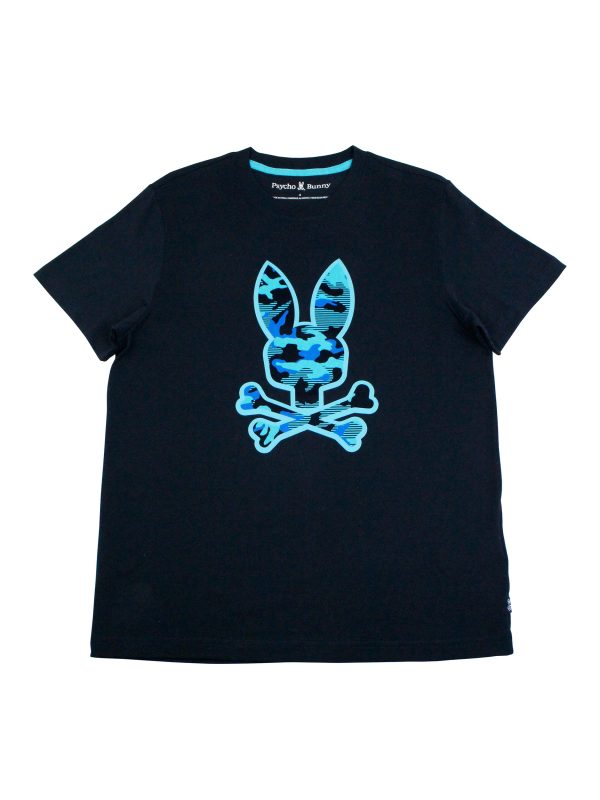 Psycho Bunny 36148 Young Men s Short Sleeve Graphic Tee - Rye - Navy Fashion