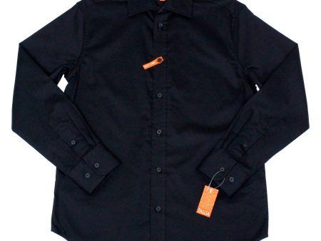 Tallia 34839 Boy s Dress Shirt- Solid Broadcloth - Black Online now