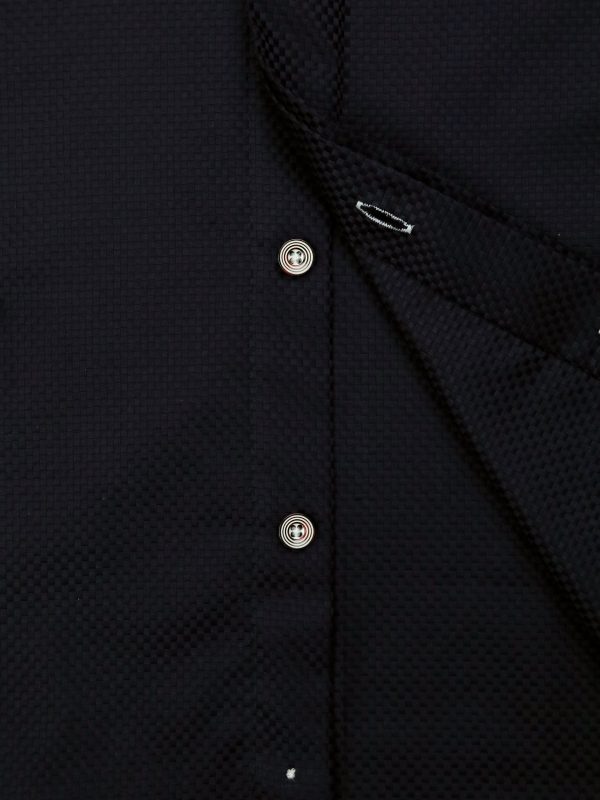 Heritage House 37848 Boy s Dress Shirt - Tonal Basketweave - Black Online now