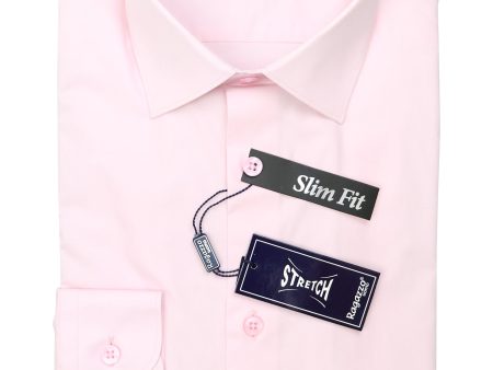 Ragazzo 37976 Young Men s Dress Shirt - Stretch - Light Pink on Sale