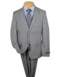 Michael Kors 28270 100% Wool Boy s Suit - Plaid - Light Gray For Cheap