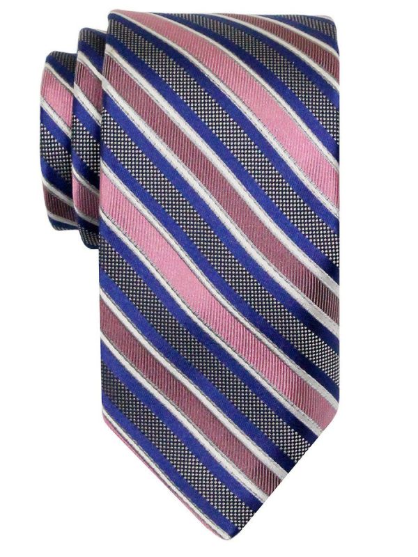 Heritage House 24522 100% Silk Boy s Tie - Stripe - Pink For Cheap