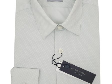 Andrew Marc 34949 Boy s Dress Shirt - Skinny Fit - Dot - GreyWhite Online Hot Sale