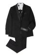 Leo & Zachary 36302 Boy s Skinny Fit Tuxedo - Shawl Collar - Solid - Black For Discount